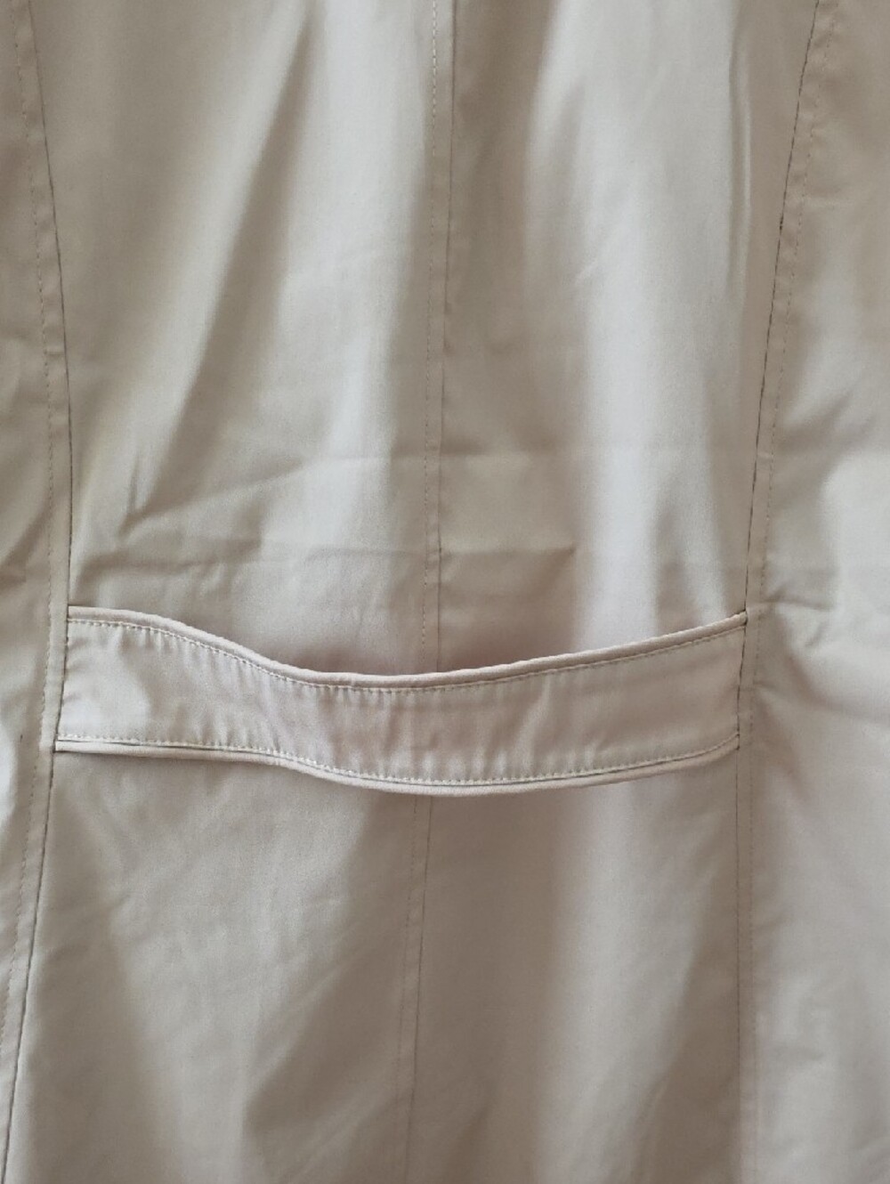 Lands' End Women's Light Beige Hooded Trench Coat - Picture 7 of 9